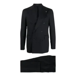 Clearance Double-Breasted Blazer med Klassiske Bukser Jakkesæt