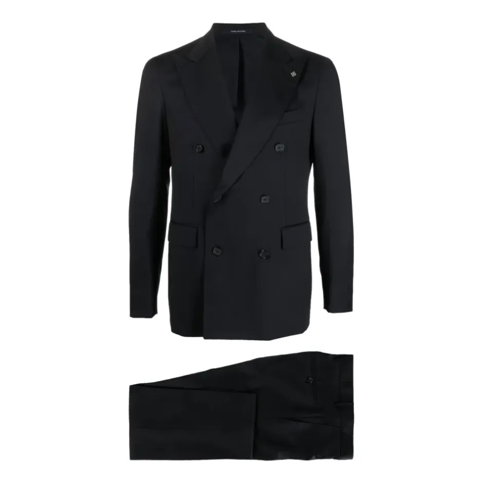 Clearance Double-Breasted Blazer med Klassiske Bukser Jakkesæt