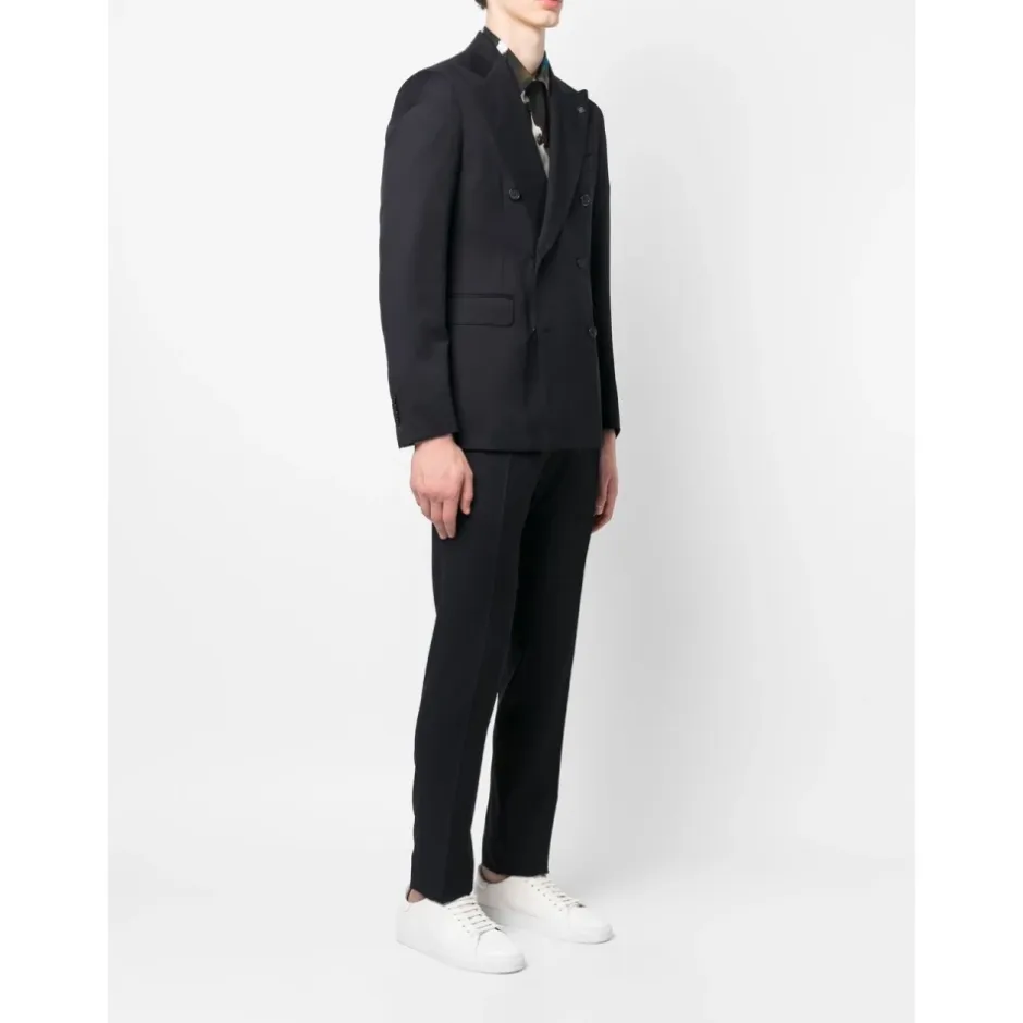 Clearance Double-Breasted Blazer med Klassiske Bukser Jakkesæt
