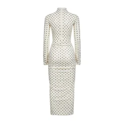 Clearance Draped Fluid Strass Jersey Dress Dame Kjoler