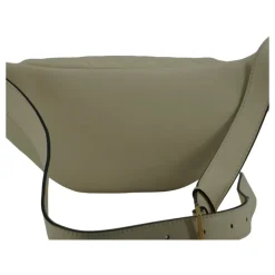 Clearance Elegant hvid læder bæltetaske Dame Bæltetasker