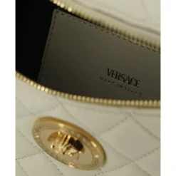 Clearance Elegant hvid læder bæltetaske Dame Bæltetasker