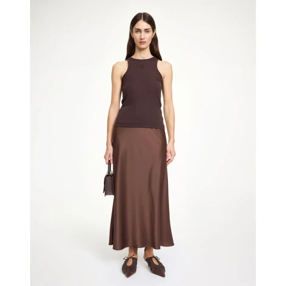 Sale Elegant Karaffel Maxi Nederdel Dame Nederdele
