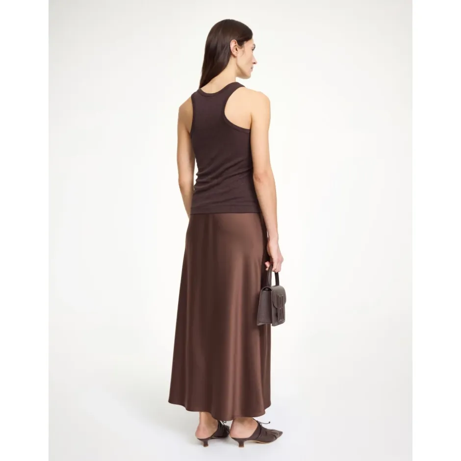 Sale Elegant Karaffel Maxi Nederdel Dame Nederdele