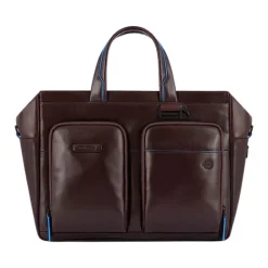 Outlet Elegant Læder Dokumentmappe med Laptoprum Dame Laptop Tasker