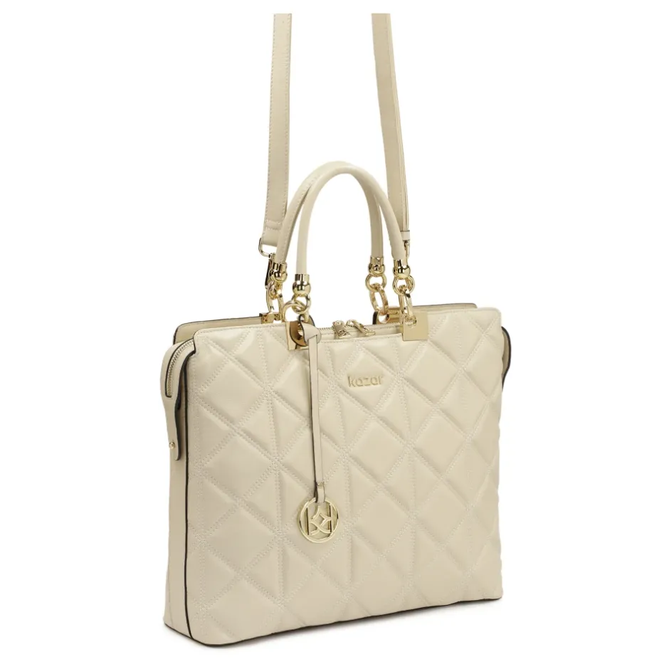 Elegant quiltet lædertaske Dame Laptop Tasker
