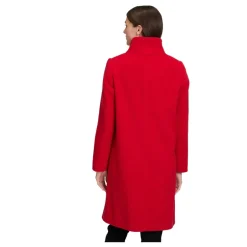 Online Elegant uldfrakke med krave Dame Frakker