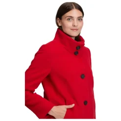 Online Elegant uldfrakke med krave Dame Frakker