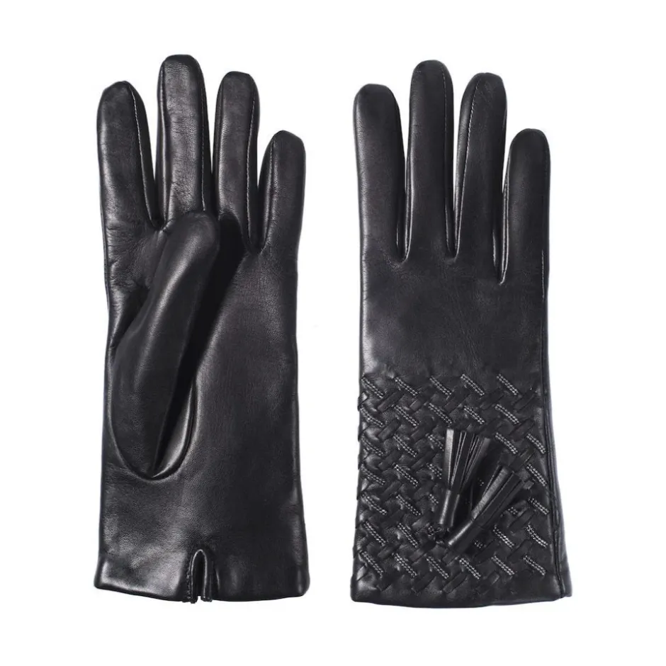 Hot Elegante damer læder cashmere handsker Handsker