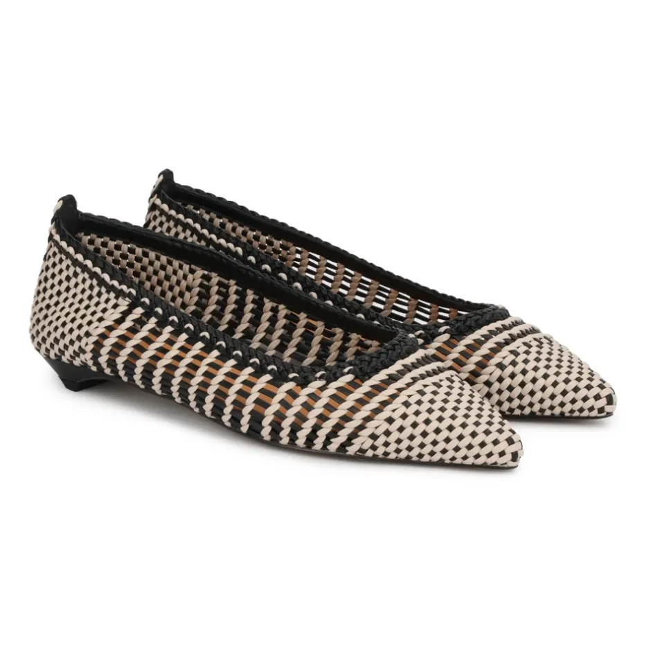 Clearance Elegante Flettede Læderpumps Dame Ballerina Sko