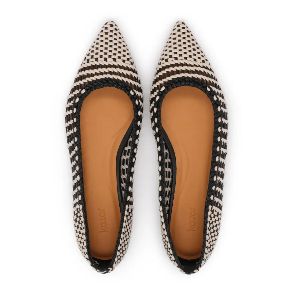 Clearance Elegante Flettede Læderpumps Dame Ballerina Sko