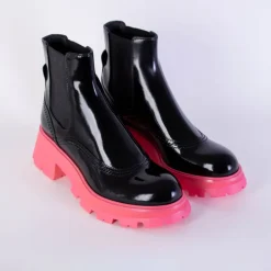 Best Fluo Pink Sole Chelsea Støvler Dame Chelsea Boots