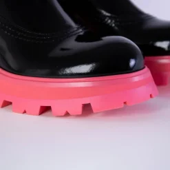Best Fluo Pink Sole Chelsea Støvler Dame Chelsea Boots