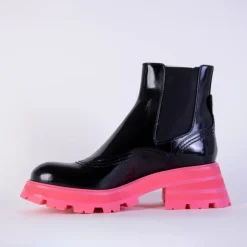 Best Fluo Pink Sole Chelsea Støvler Dame Chelsea Boots