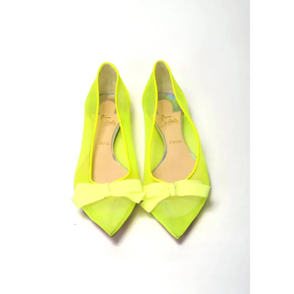 Outlet Fluro flad sko med spids tå Dame Ballerina Sko