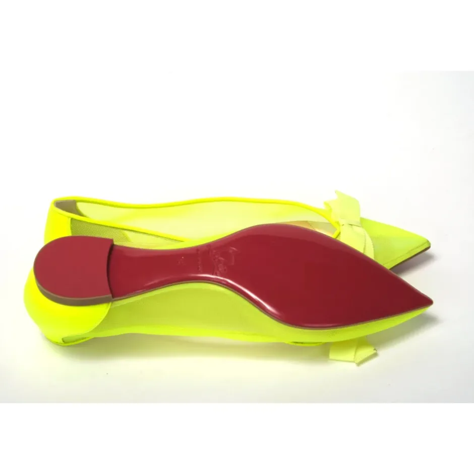 Outlet Fluro flad sko med spids tå Dame Ballerina Sko
