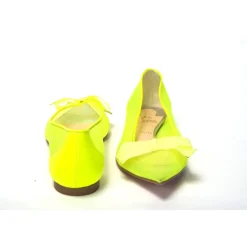 Outlet Fluro flad sko med spids tå Dame Ballerina Sko