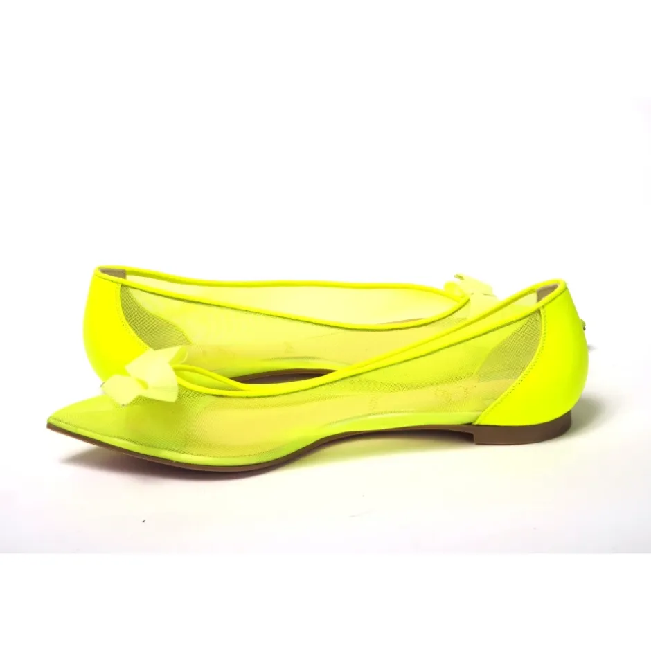Outlet Fluro flad sko med spids tå Dame Ballerina Sko