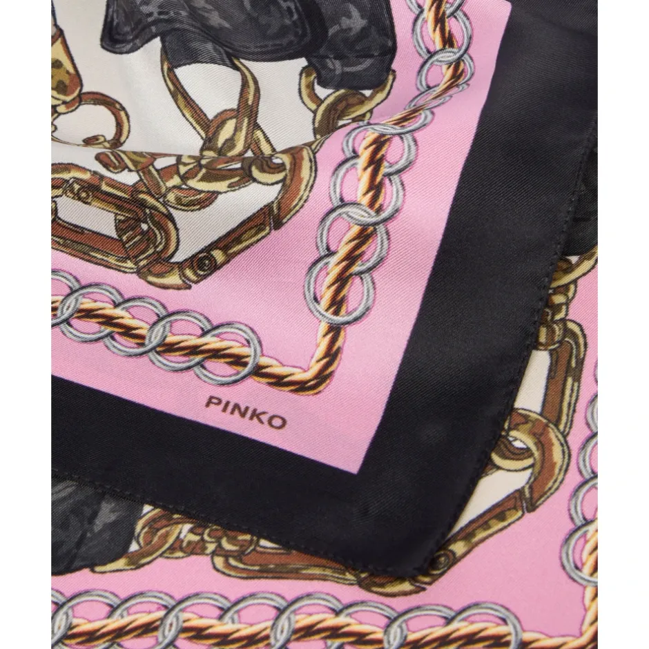 Clearance Foulard i twill med taske- og logoprint Halstørklæder Og Tørklæder