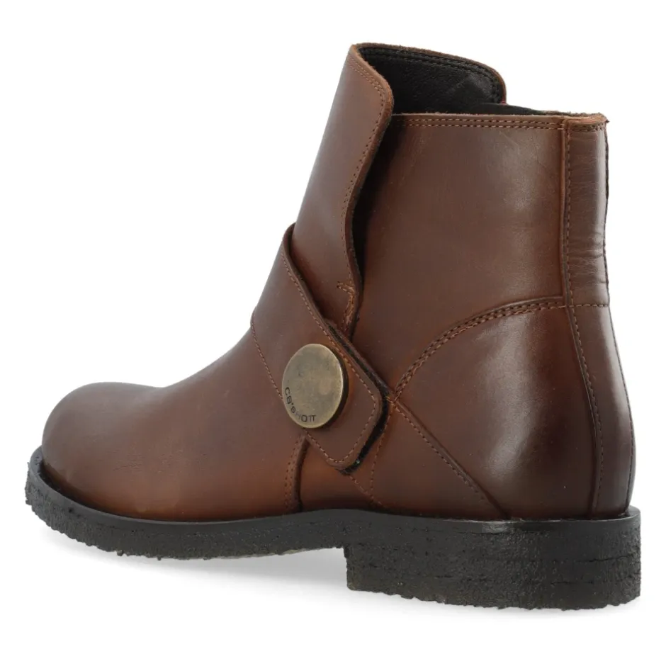 Clearance FREJA Low Biker Boot Cognac Dame Støvler