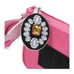Clearance Fuchsia Tasker med Logo Patch Charme Børn Tasker