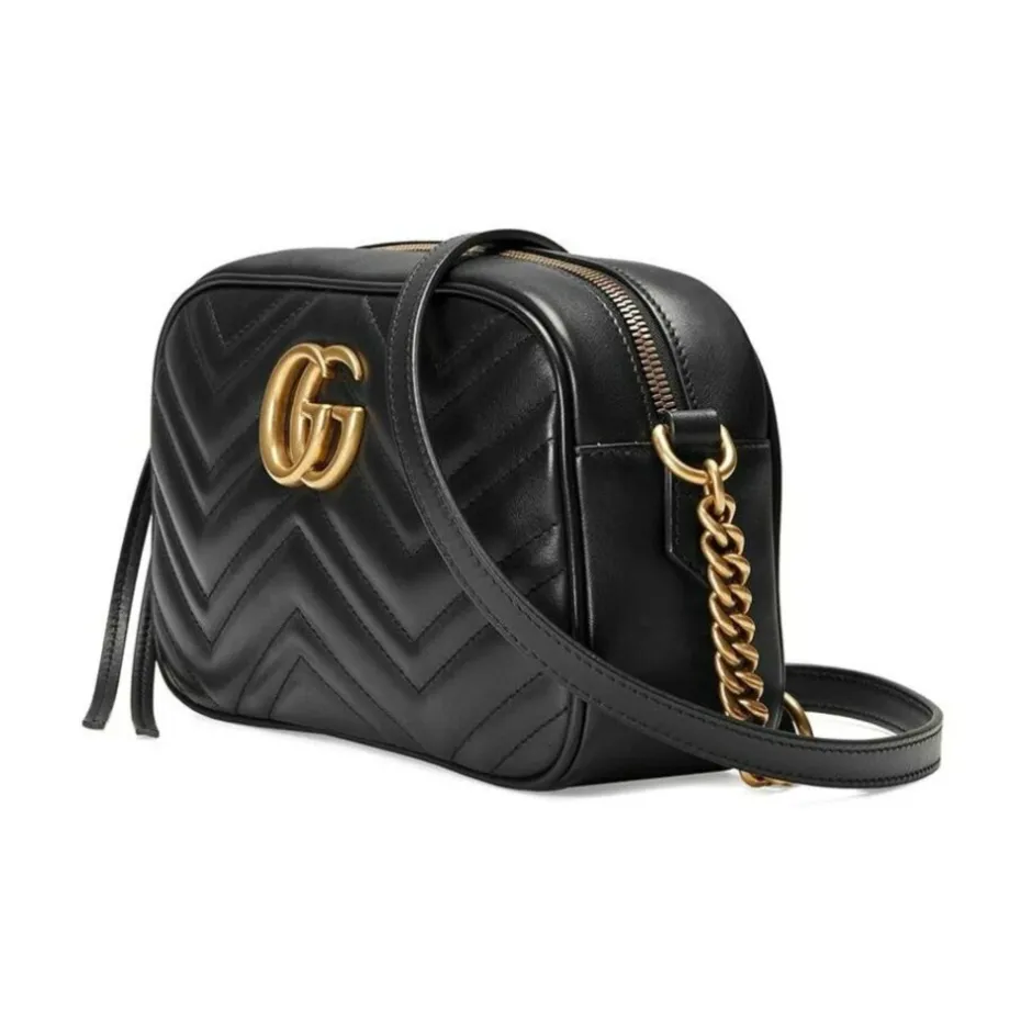 Sale GG Marmont Small Matelassé Shoulder Taske Dame Skuldertasker