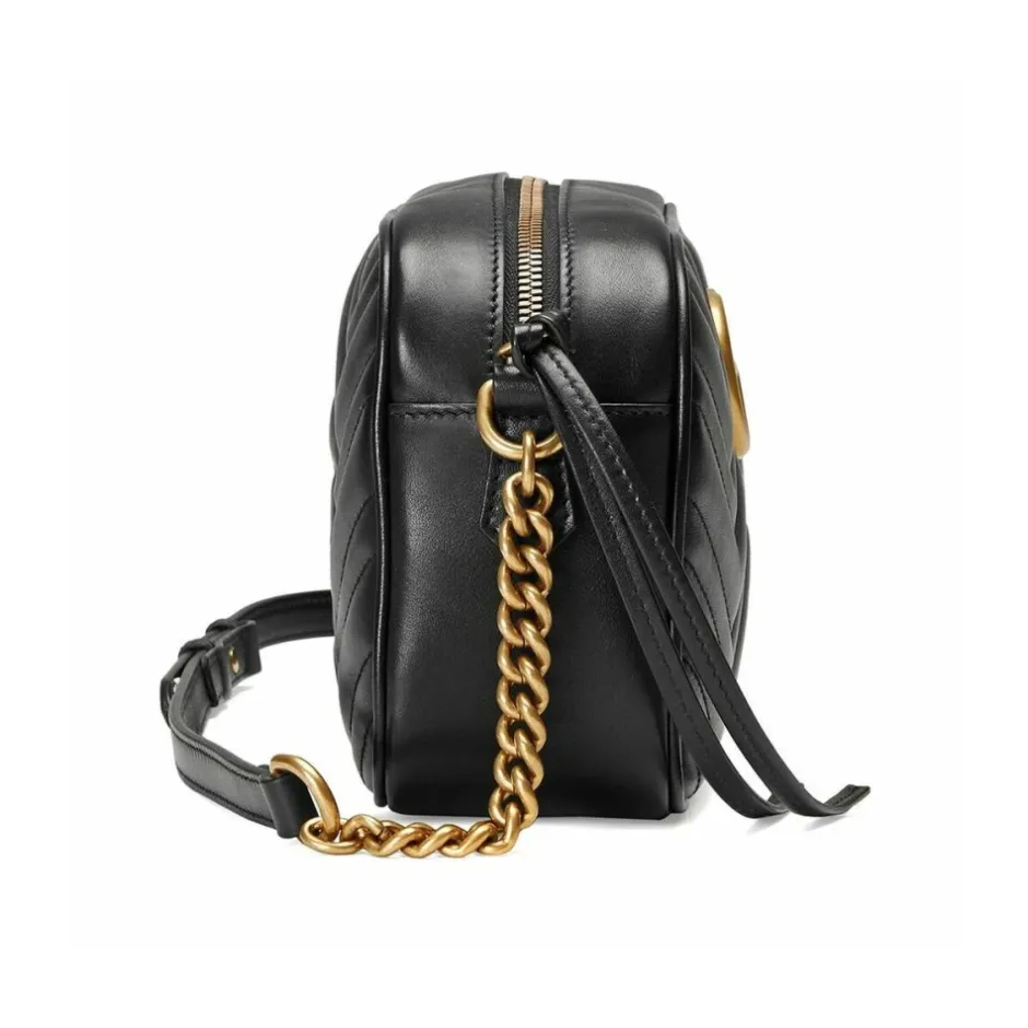 Sale GG Marmont Small Matelassé Shoulder Taske Dame Skuldertasker