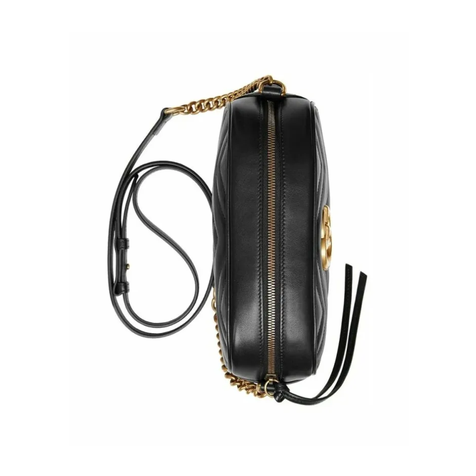 Sale GG Marmont Small Matelassé Shoulder Taske Dame Skuldertasker