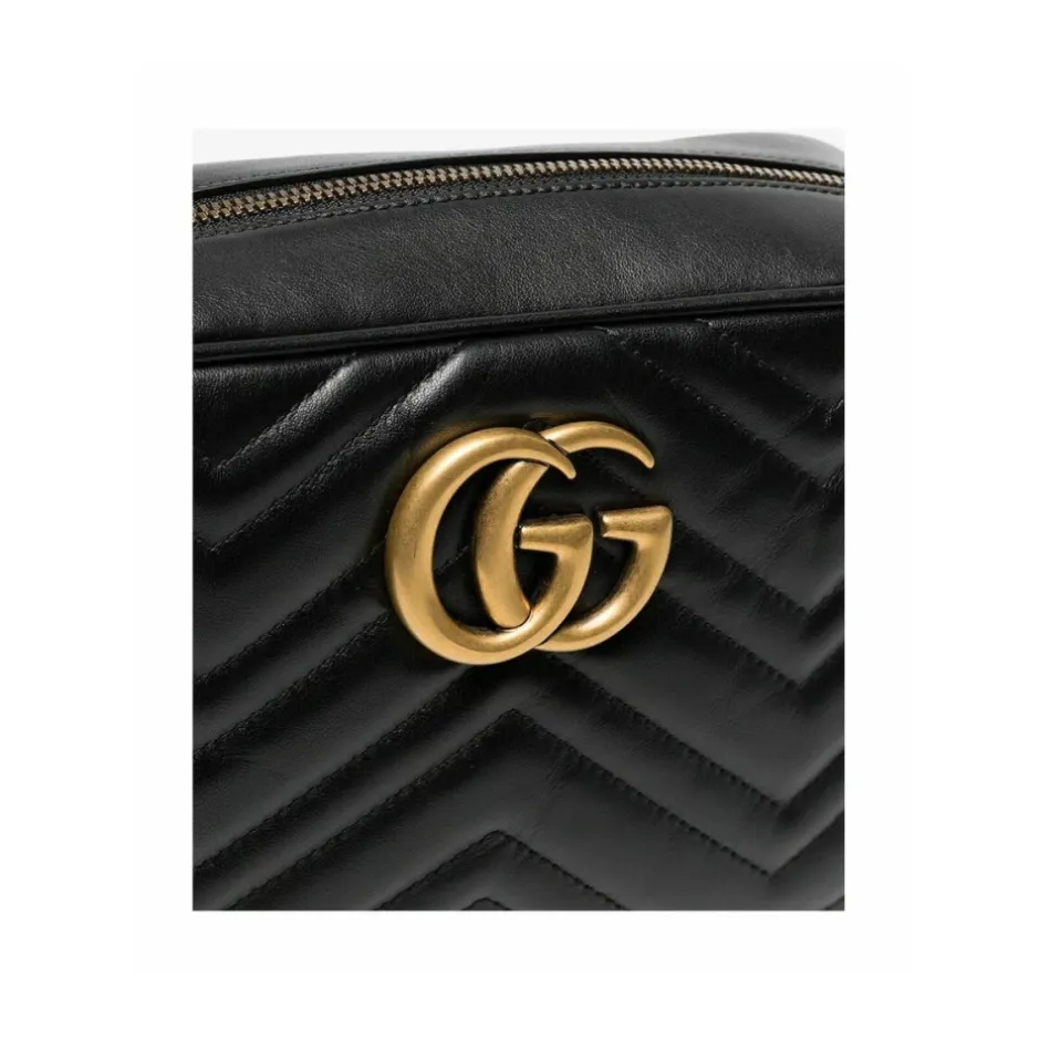 Sale GG Marmont Small Matelassé Shoulder Taske Dame Skuldertasker