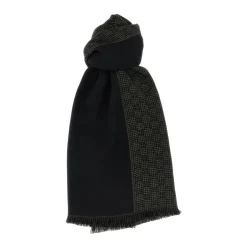 Clearance GG Wool Jacquard Scarf Halstørklæder Og Tørklæder