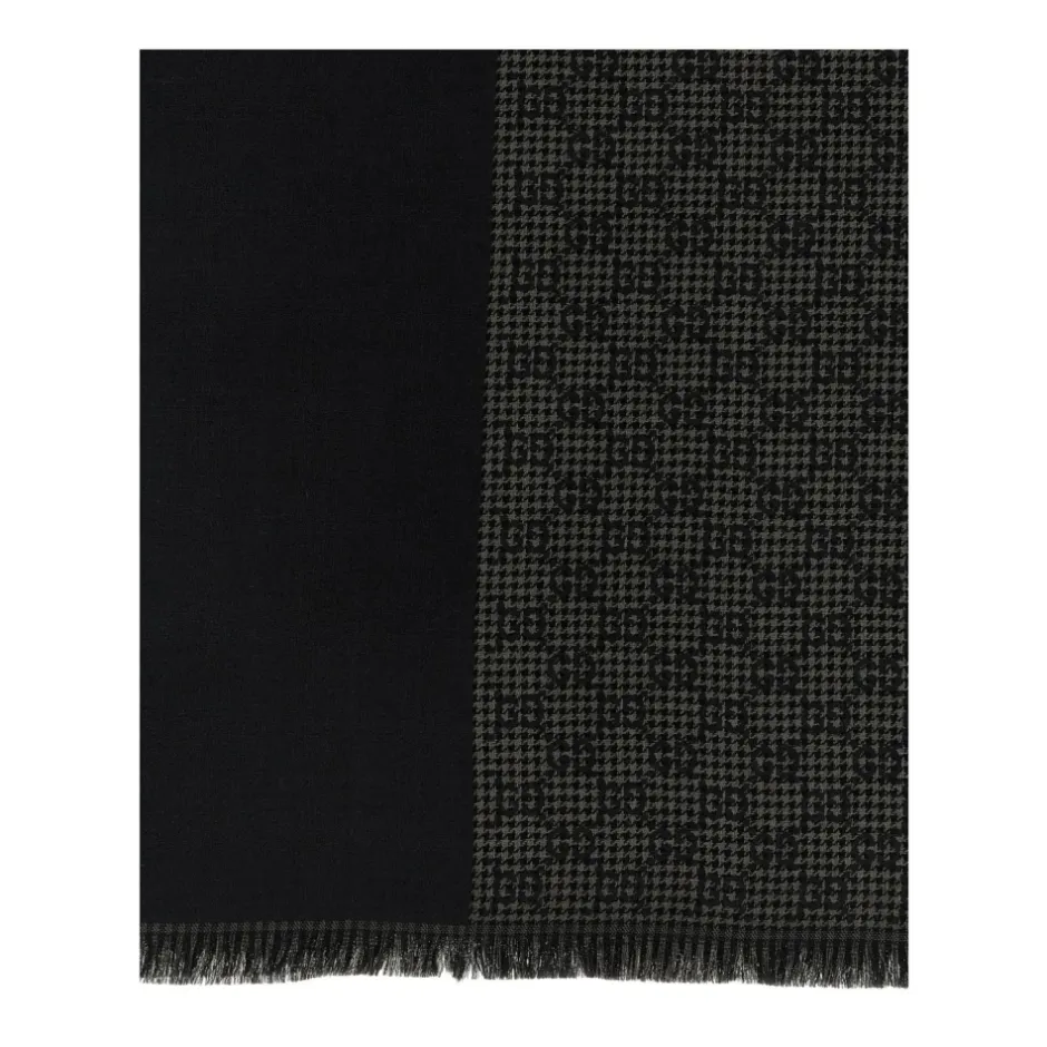 Clearance GG Wool Jacquard Scarf Halstørklæder Og Tørklæder