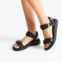 Discount Glitter Line Sandal Moderne Komfort Dame Sandaler