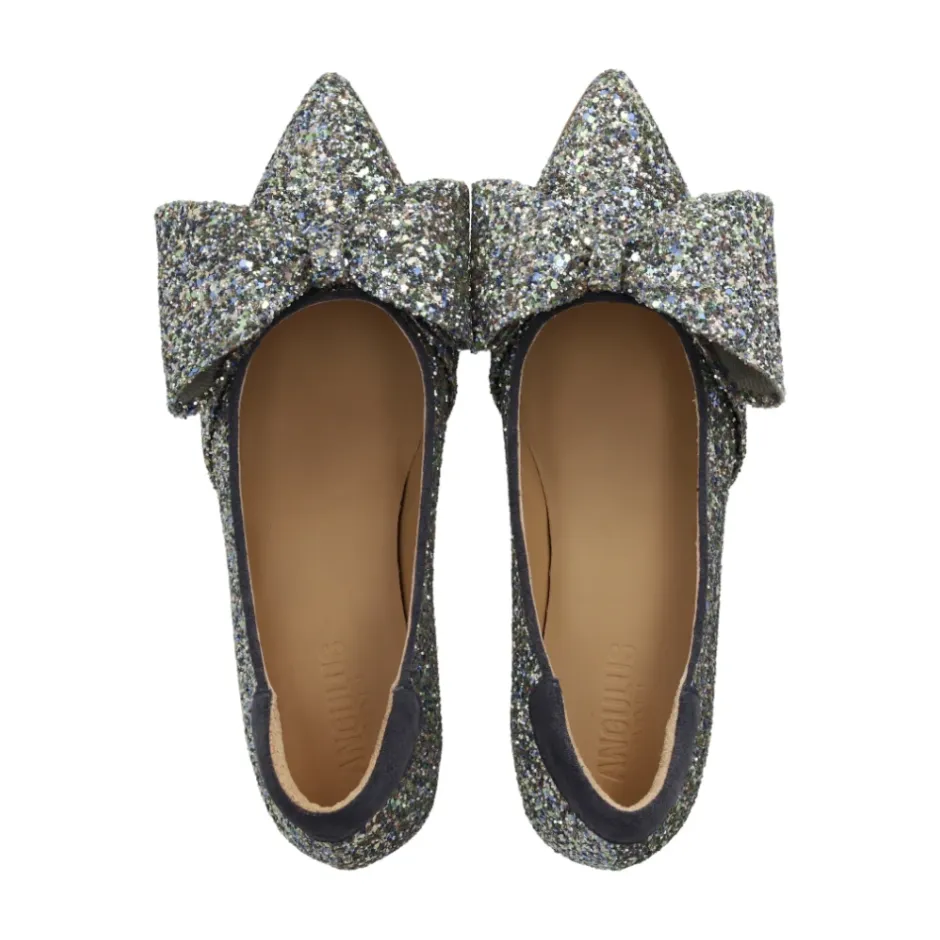 Clearance Glitter Pump med Sløjfe - Forårskollektion Dame Pumps|Stiletter