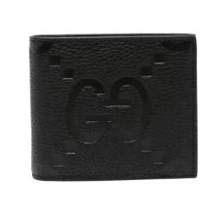 Clearance Grained Læderpung med Præget Logo Punge & Kortholder