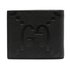 Clearance Grained Læderpung med Præget Logo Punge & Kortholder
