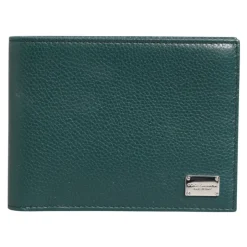 Clearance læder DG-logo Bifold tegnebog Punge & Kortholder