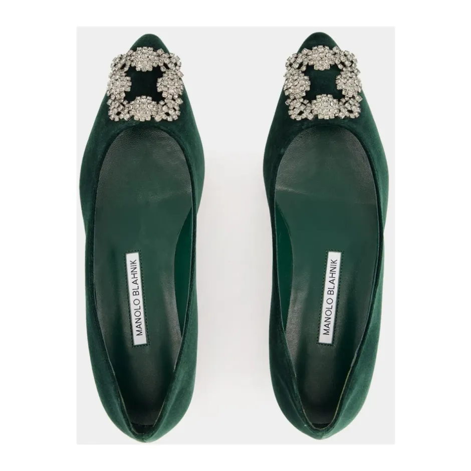 Best Velvet Krystal Flade Dame Ballerina Sko