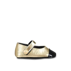Clearance d Læder Ballet Flats med Strop Børn Ballerinasko