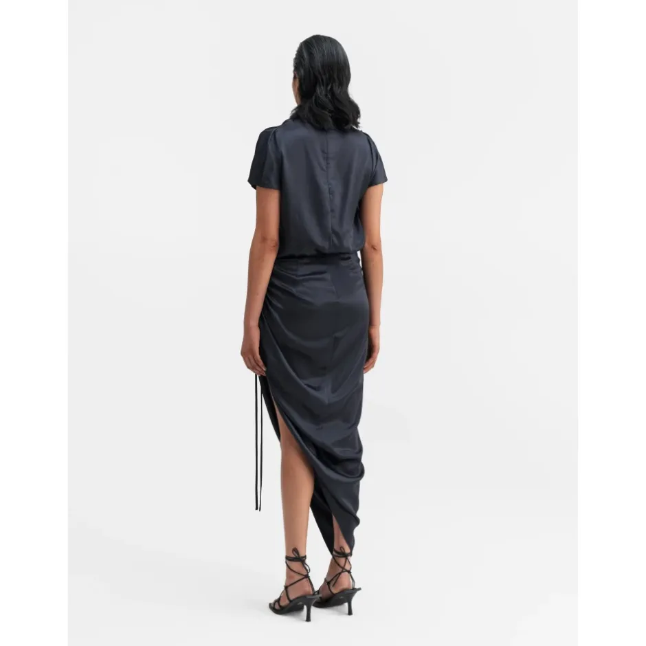 New Haley satin kjole Dame Kjoler