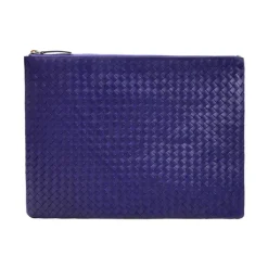 Håndvævet læderpung i intens Dame Clutch
