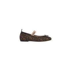 Online Jacquard Ballerina med FF Logo Bue Børn Ballerinasko