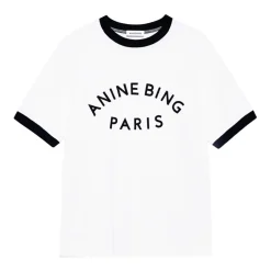 Sale Jaylin Ivory T-shirt med frontprint Dame T-Shirts