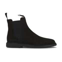 Discount Kaffee Ruskind Ankelstøvler Chelsea Boots|Støvler
