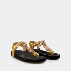 Best Khaki Læder Sandaler - Enore Dame Sandaler