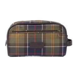 New Klassisk Tartan Toilettaske Stilfuldt Design Dame Toilettasker