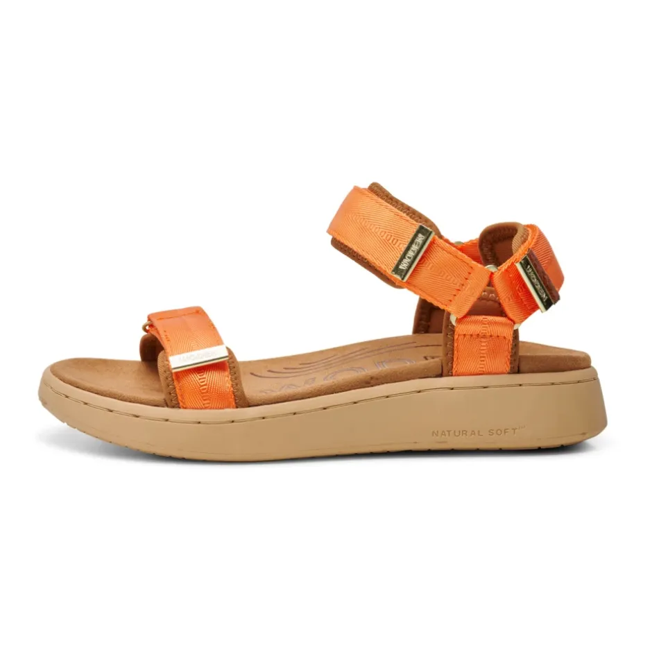 Sale Komfortabel sandal i tekstil og gummi Dame Sandaler