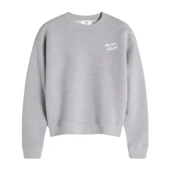 Discount Komfortabel Sweatshirt med Maison Kitsune Håndskrift Dame Sweatshirts