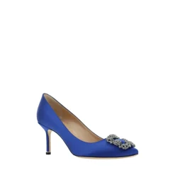 Krystal Spænde Silke Satin Pumps Dame Pumps|Stiletter