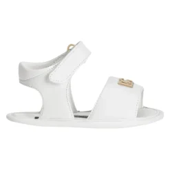 Online Lammeskinds Nappa Sandaler med Metal Logo Børn Sandaler
