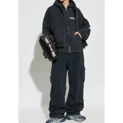 Clearance Layered Zip-Up Hoodie Trøjer